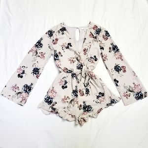 Honey Belle Lavender Floral Romper/Playsuit